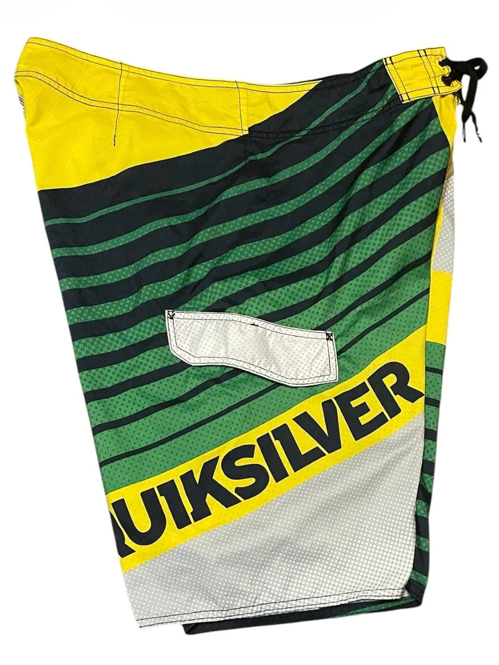 Men's Quiksilver Cypher Series Board Shorts Size 34 Yellow Green Surf Swim Trunk